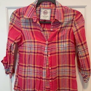 Junior's SO Perfect Shirt Button Down 3/4 Sleeve - Size S